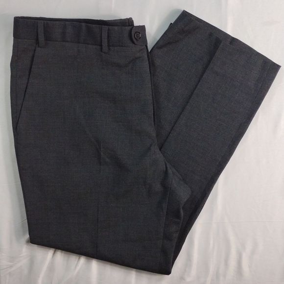 John Varvatos Wool Dark Gray Slacks - Picture 2 of 12